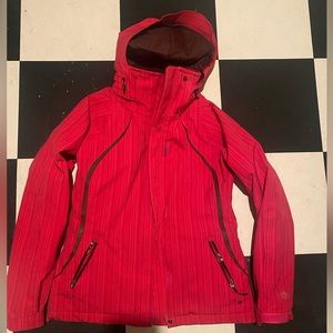 Women’s Columbia sportswear ski coat, size small, pink with brown details